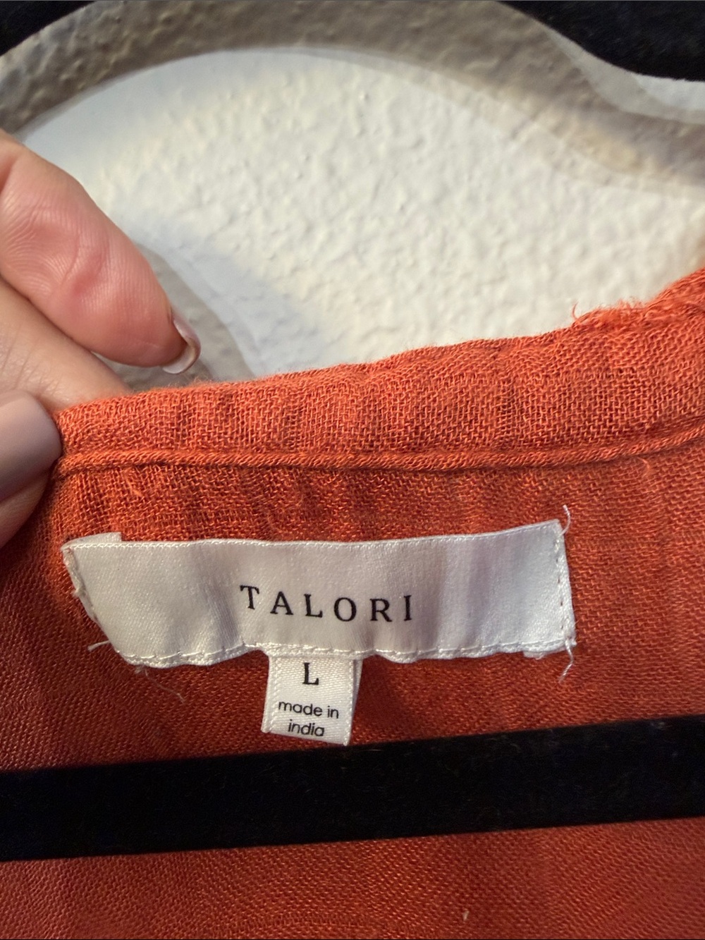 Embroidered Rust Boho Peasant Top - Picture 2 of 8